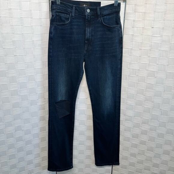 7 For All Mankind Easy Slim Jean In Sunbeam Women’s Size 28 Revolve Denim - Picture 7 of 16